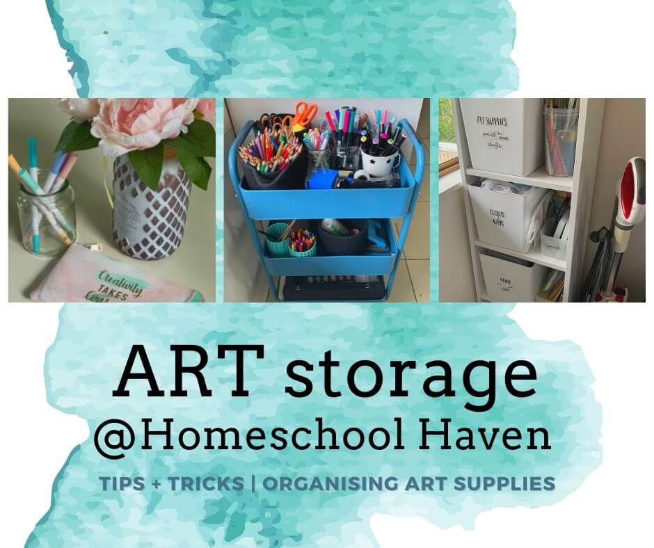 Organising your ART supplies - Homeschool Haven